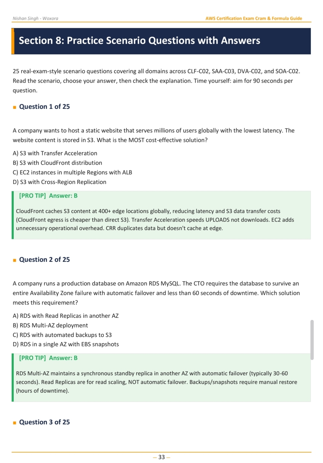 Exam Cram & Formula Sheet Preview 4