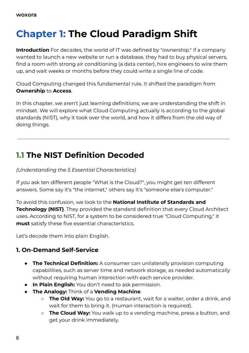 The Cloud Architect's Blueprint - Sample Page 1 | Master Modern Cloud Architecture & Design Patterns